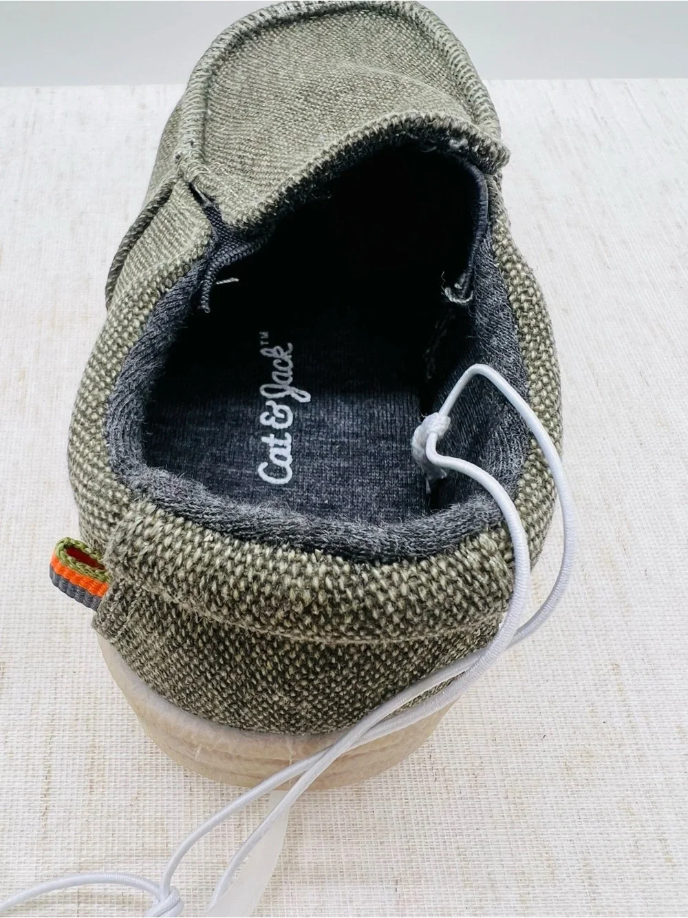 New Cat & Jack BOYS SLIP ON Loafer Size 6 SINGLE LEFT ONLY Amputee olive green